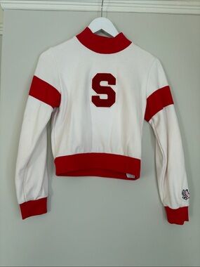 Levi's x The Simpsons, White & Red Varsity-Style Turtleneck Sweater
